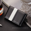 Factory Price Business Card Holders Metal Mix PU Leather Bulk Name Card Holder
